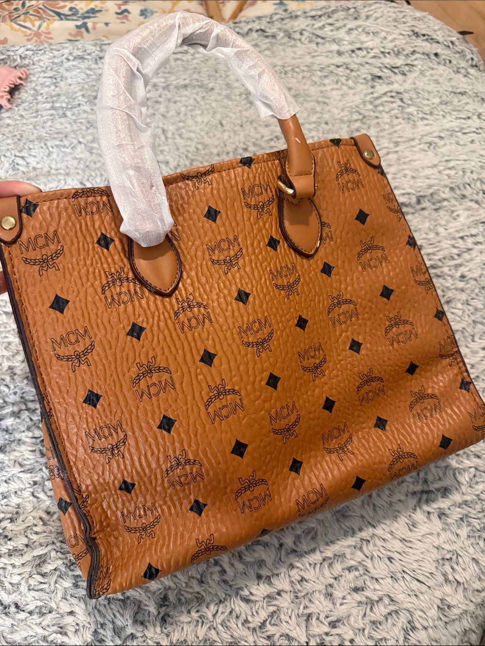 Cognac Logo Tote - Picture 3 of 8